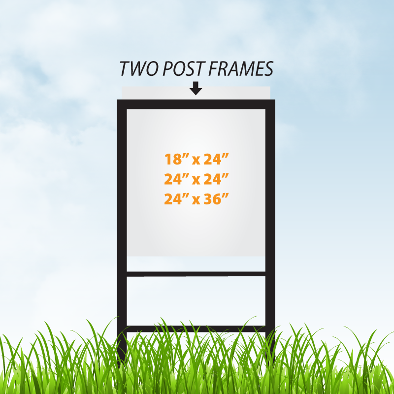 Top Loading Lawn Sign Frame